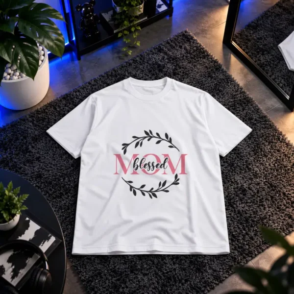 تیشرت مادر طرح تاج گل Mom Blessed