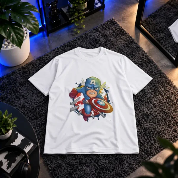 تیشرت کاپیتان آمریکا طرح سپر (Captain America) کد 2117