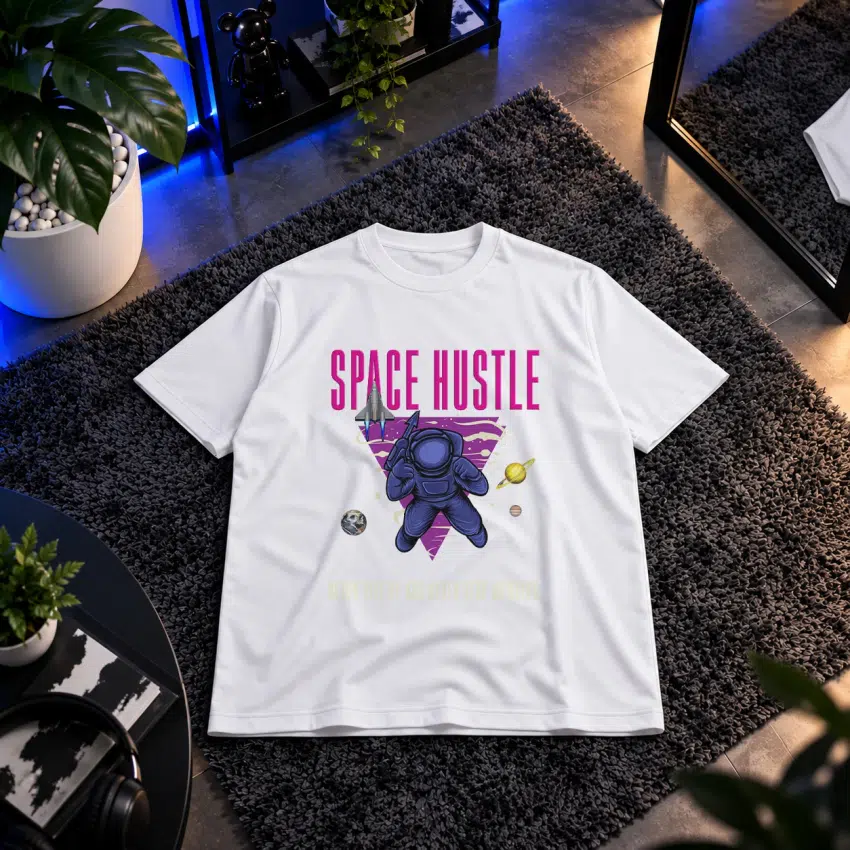 تیشرت فضانورد طرح Space Hustle کد 2127