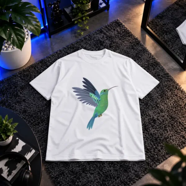 تیشرت مرغ مگس‌خوار طرح رنگارنگ کد 21635