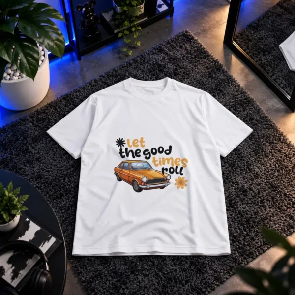 تیشرت ماشین کلاسیک نوشته Let the Good Times Roll کد 23075