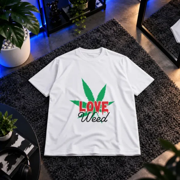 تیشرت ماری‌جوانا نوشته Love Weed کد 23241