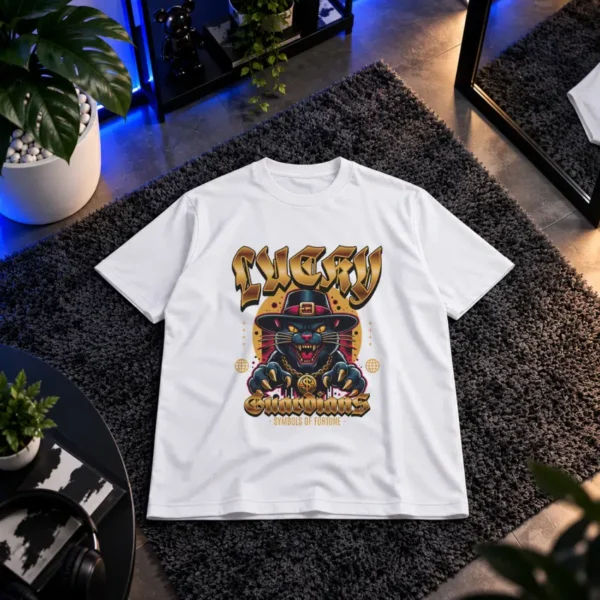تیشرت گربه شانس ژاپنی طرح مانکی نکو (Maneki-neko) کد 23291
