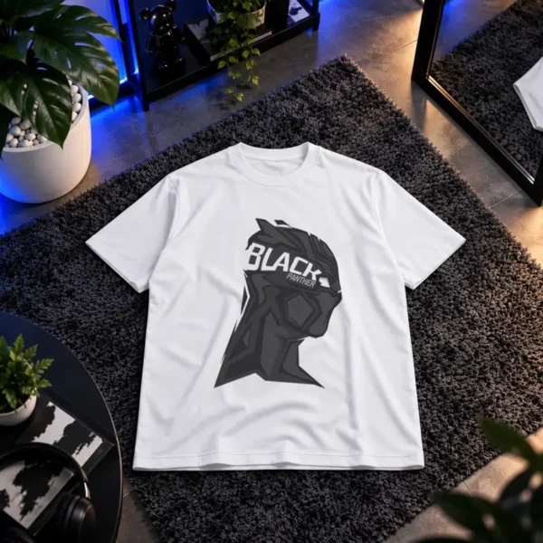 تیشرت مارول طرح بلک پنتر مینیمال (Black Panther) کد 233