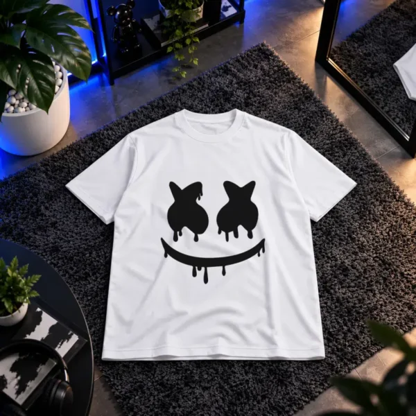 تیشرت دی‌جی مارشملو طرح صورت خندان (Marshmello)