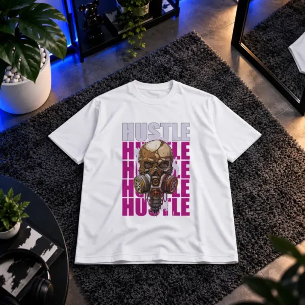 تیشرت ماسک گاز طرح Hustle استریت‌ویر کد 24719
