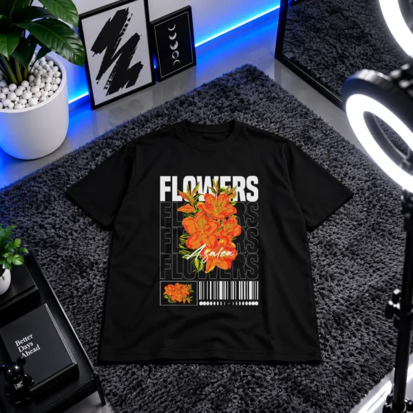 تیشرت گل و تایپوگرافی (Flowers) کد 248