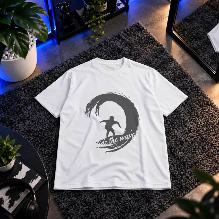 تیشرت موج‌سواری طرح Ride the Wave کد 2513