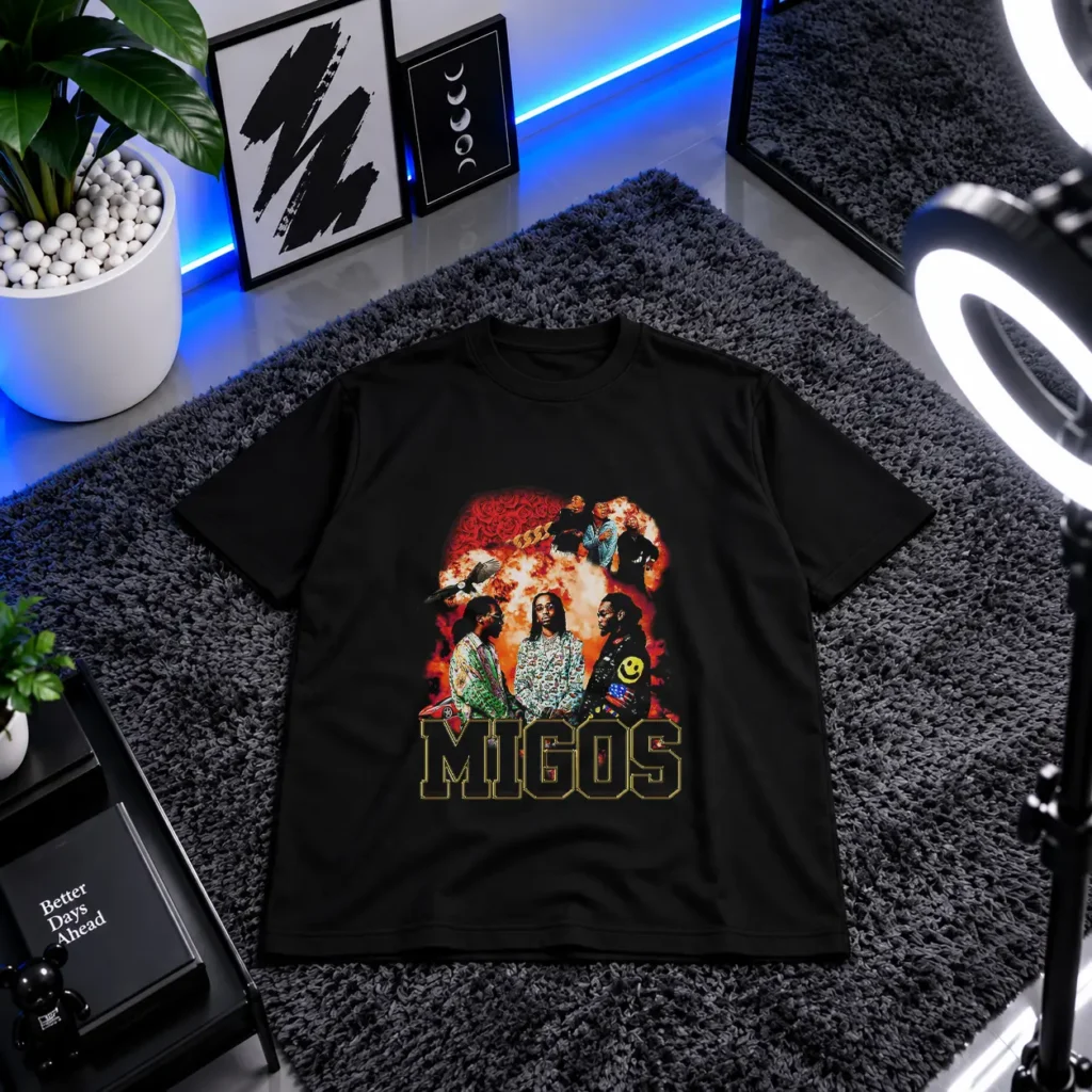 تیشرت مایگوس طرح پرتره (Migos) کد 25343