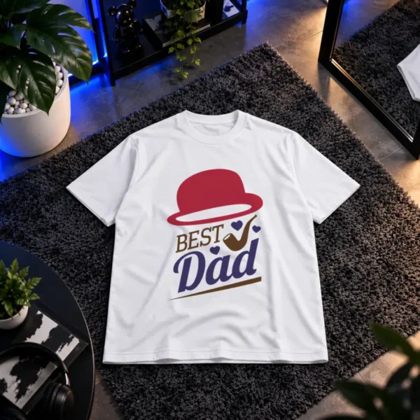 تیشرت روز پدر طرح تایپوگرافی Best Dad کد 2547