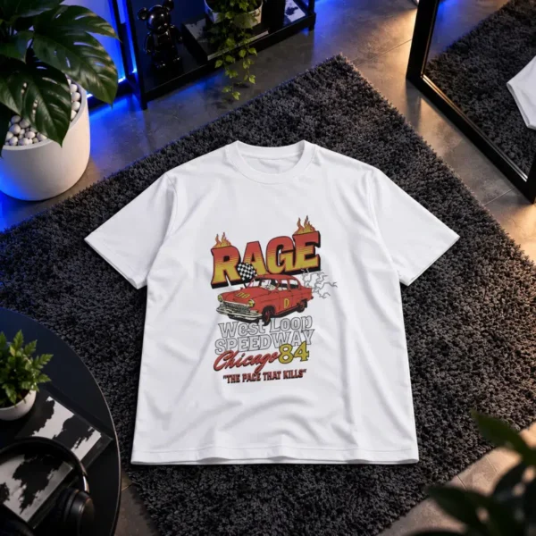 تیشرت ماشین کلاسیک طرح Rage Speedway Chicago 84 کد 2634