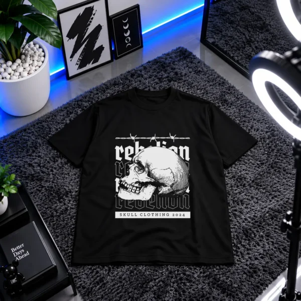تیشرت جمجمه طرح Rebellion Skull Clothing کد 26397