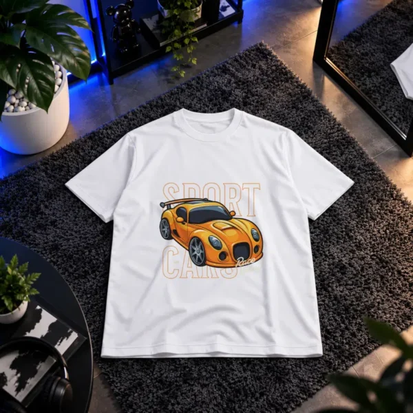 تیشرت فولکس‌واگن بیتل نارنجی طرح Sport Cars کد 2860