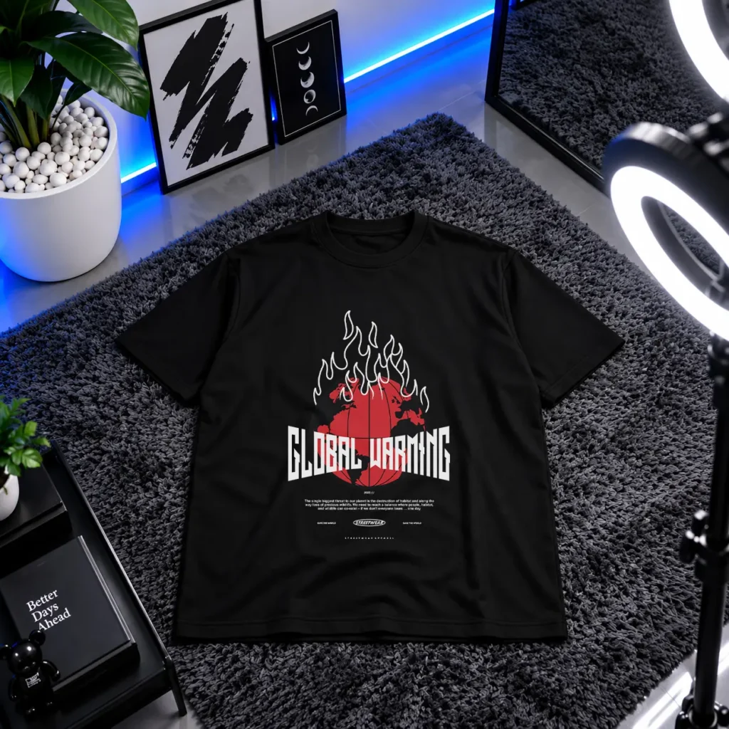 تیشرت زمین طرح Global Warming کد 28688