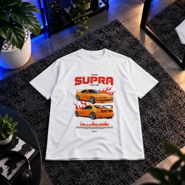 تیشرت طرح نارنجی Toyota Supra کد 29699
