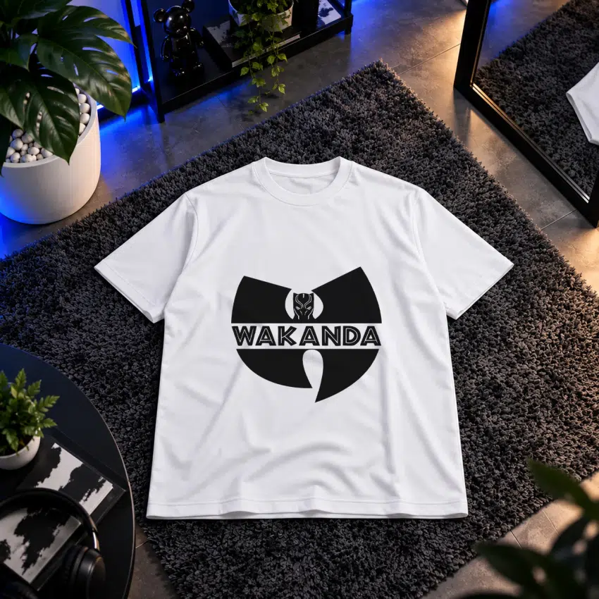 تیشرت مارول طرح لوگوی Wakanda کد 2990