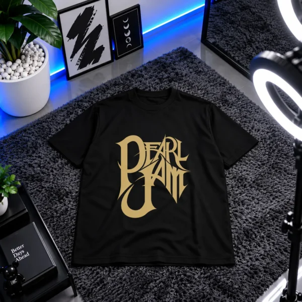 تیشرت پرل جم طرح لوگوی طلایی (Pearl Jam) کد 30559