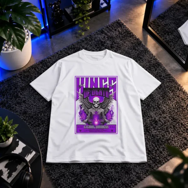 تیشرت جمجمه بال‌دار طرح Cyber Darkness