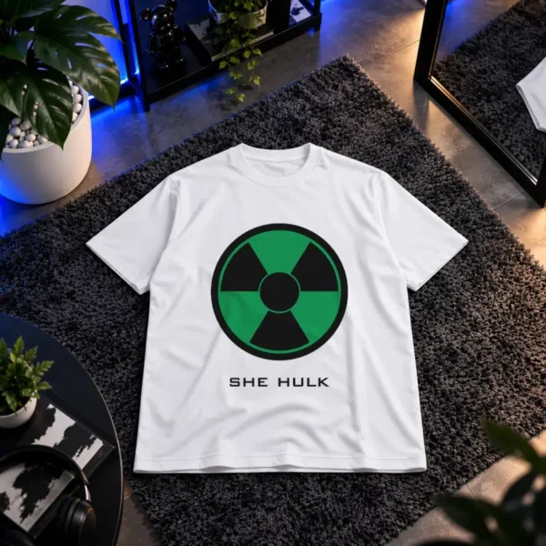 تیشرت شی‌هالک طرح لوگو تشعشع (She-Hulk) کد 3204