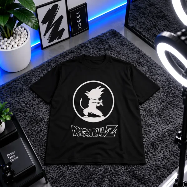 تیشرت انیمه دراگون بال طرح سیلوئت گوکو (Goku) کد 3237