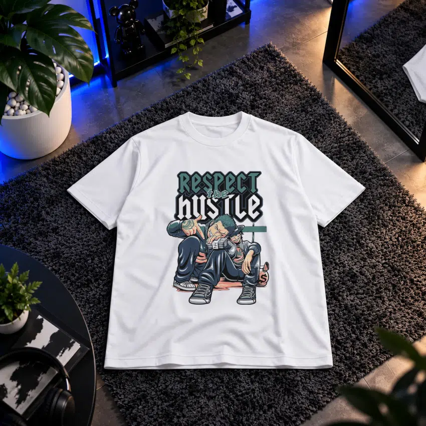 تیشرت استریت‌ویر طرح Respect Hustle کد 3289
