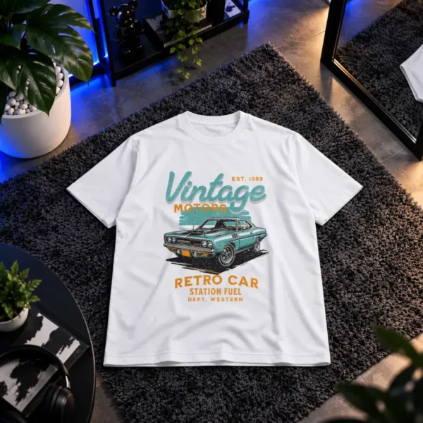 تیشرت ماشین کلاسیک طرح Vintage Motors کد 3323