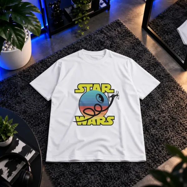 تیشرت جنگ ستارگان طرح رترو سفینه (Star Wars)