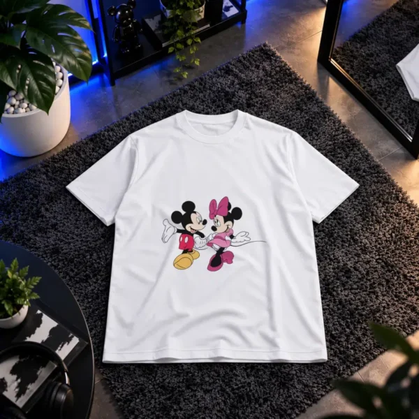 تیشرت دیزنی طرح میکی و مینی ماوس (Mickey and Minnie) کد 3547