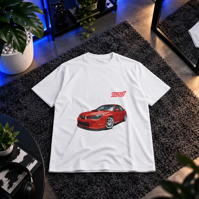 تیشرت سوبارو WRX STI قرمز کد 3630