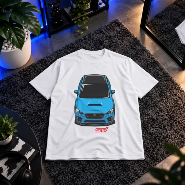 تیشرت سوبارو WRX STI طرح خودروی آبی