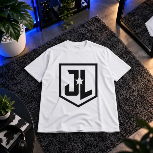 تیشرت لیگ عدالت طرح لوگو JL (Justice League) کد 4184