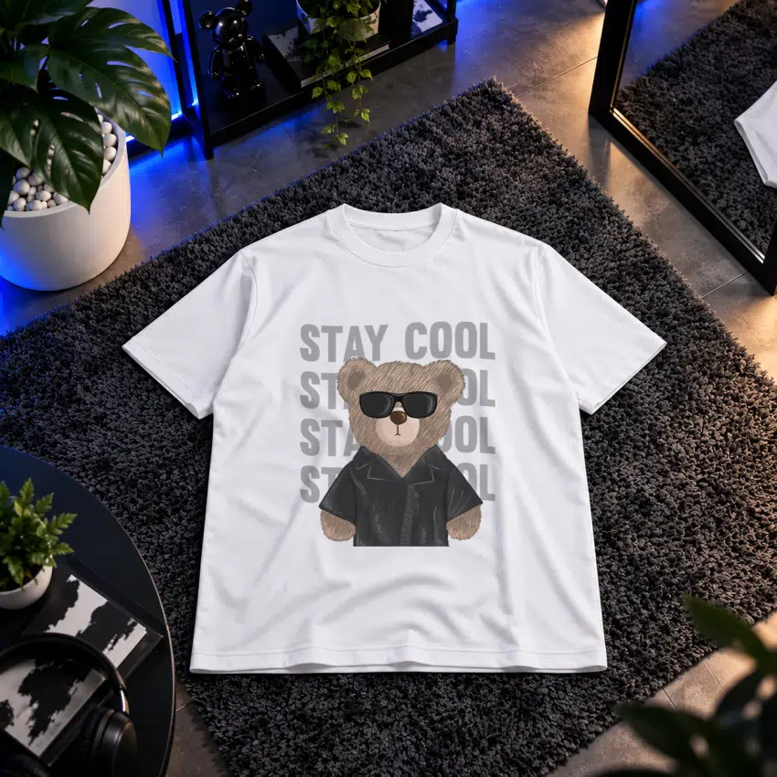 تیشرت خرس عروسکی عینکی طرح Stay Cool