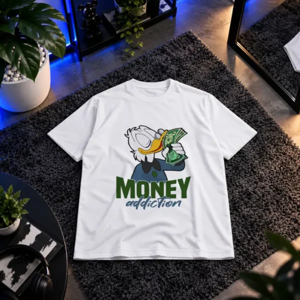 تیشرت دانلد داک طرح اعتیاد به پول (Donald Duck)