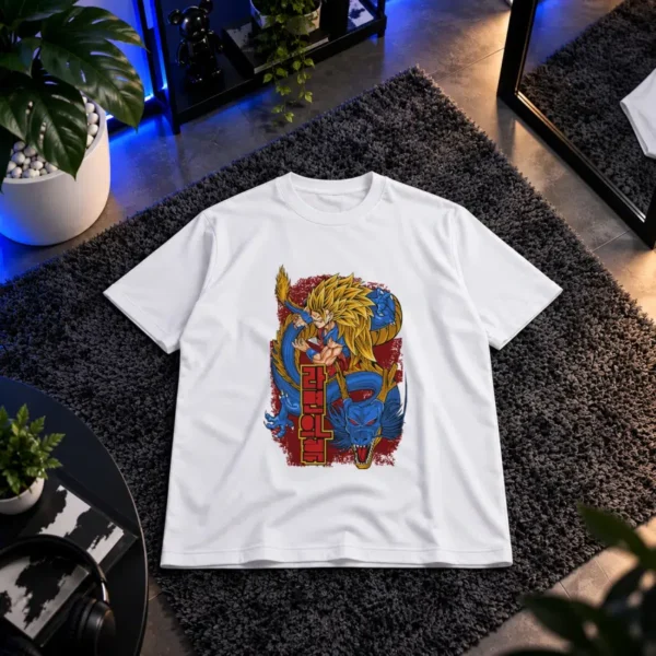 تیشرت انیمه دراگون بال طرح گوکو سوپر سایان (Goku)