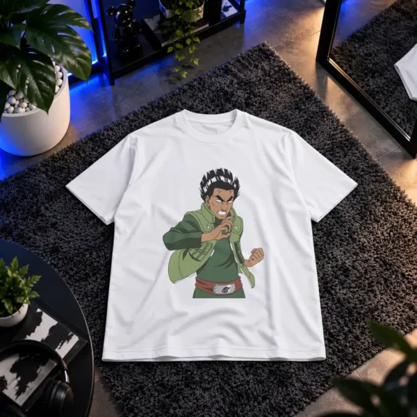 تیشرت انیمه ناروتو طرح راک لی (Rock Lee) کد 5697