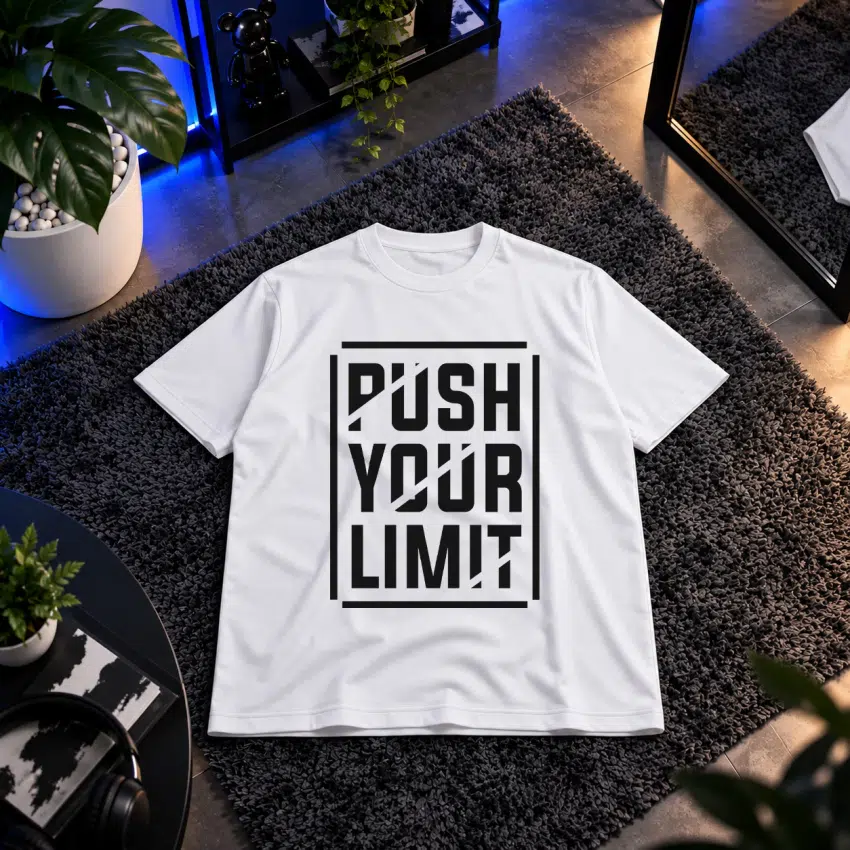 تیشرت انگیزشی طرح Push Your Limit کد 5757