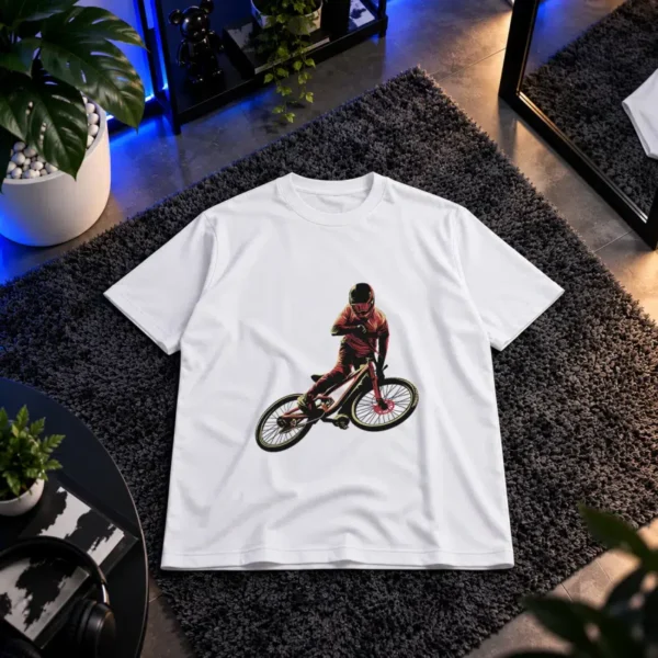 تیشرت دوچرخه‌سواری BMX طرح پرش نمایشی کد 6071