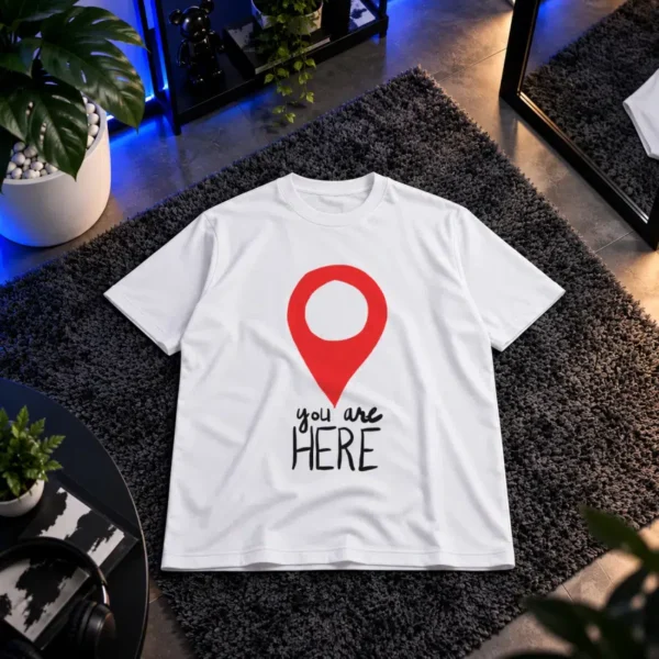 تیشرت لوکیشن طرح You Are Here مینیمال کد 6660