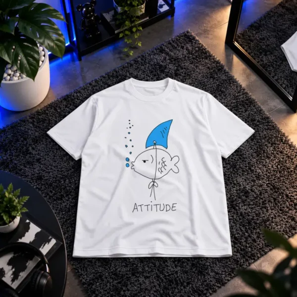 تیشرت ماهی طرح Attitude کارتونی کد 6679
