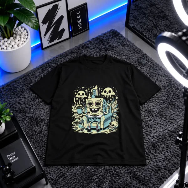 تیشرت باب اسفنجی طرح دارک استایل (SpongeBob Dark) کد 7