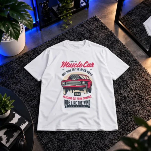 تیشرت ماشین کلاسیک آمریکایی طرح Muscle Car کد 7238