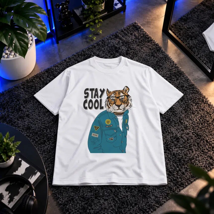 تیشرت ببر طرح Stay Cool کارتونی کد 7261