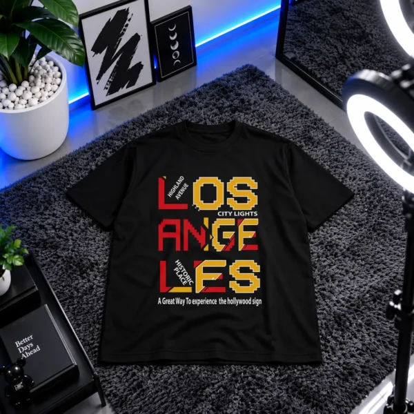 تیشرت لس‌آنجلس طرح City Lights کد 7345