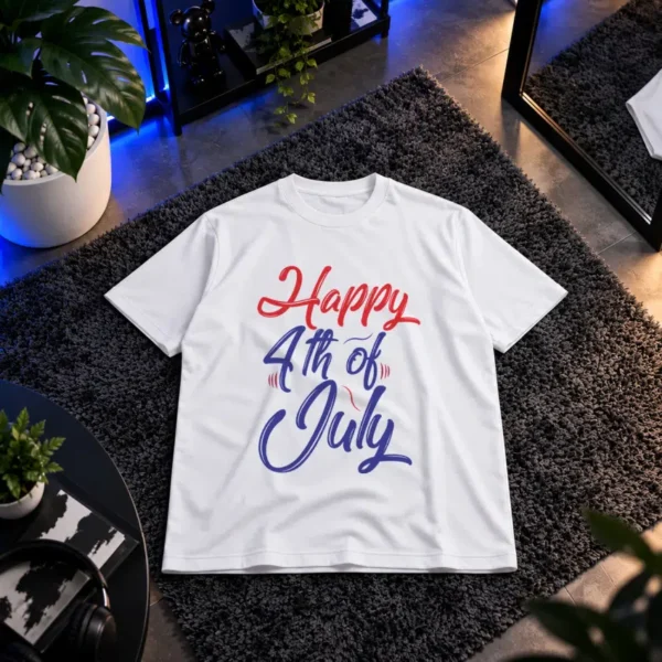 تیشرت روز استقلال آمریکا طرح Happy 4th of July کد 7584