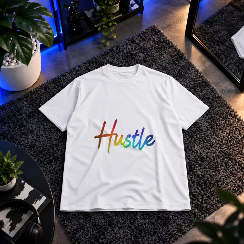 تیشرت نوشته Hustle رنگی کد 776