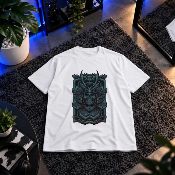 تیشرت سامورایی طرح زره و ماسک دارک کد 7762