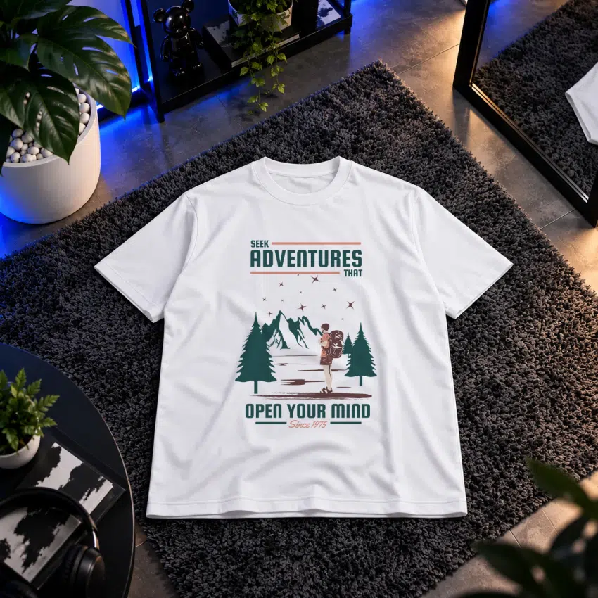 تیشرت طبیعت‌گردی طرح Seek Adventures کد 7801