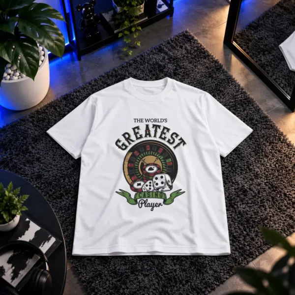 تیشرت کازینو طرح The World’s Greatest Casino Player کد 7932
