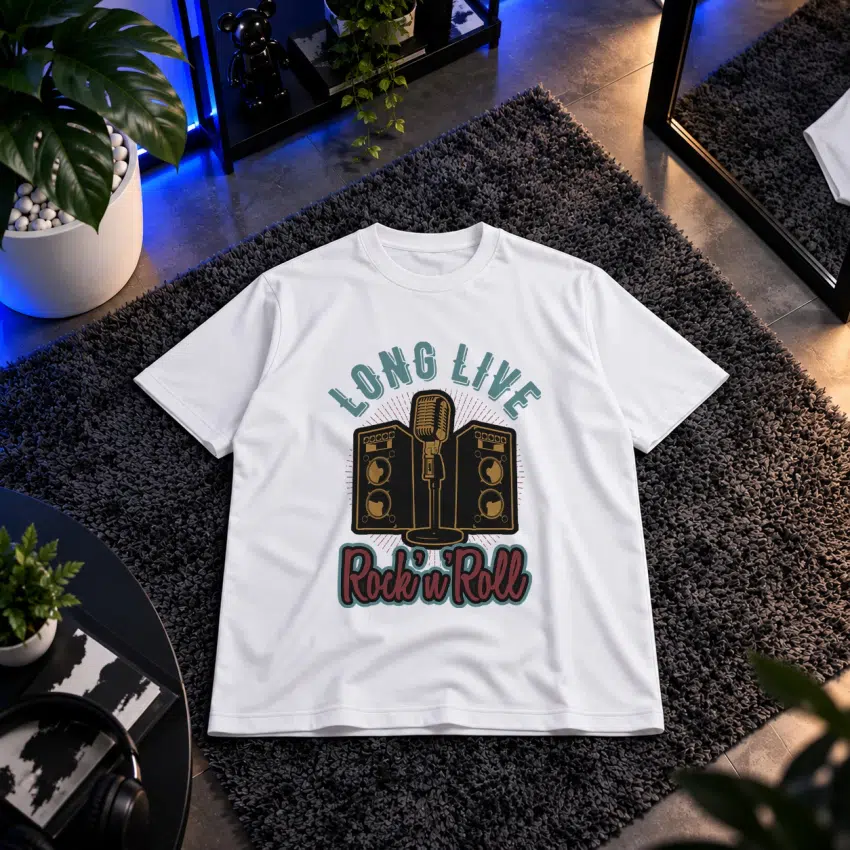 تیشرت موسیقی راک طرح Long Live Rock ’n’ Roll