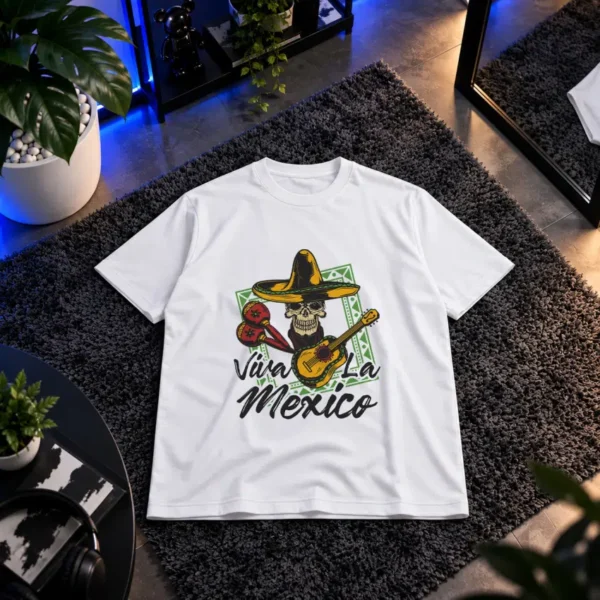 تیشرت اسکلت ماریاچی طرح Viva La Mexico کد 7969